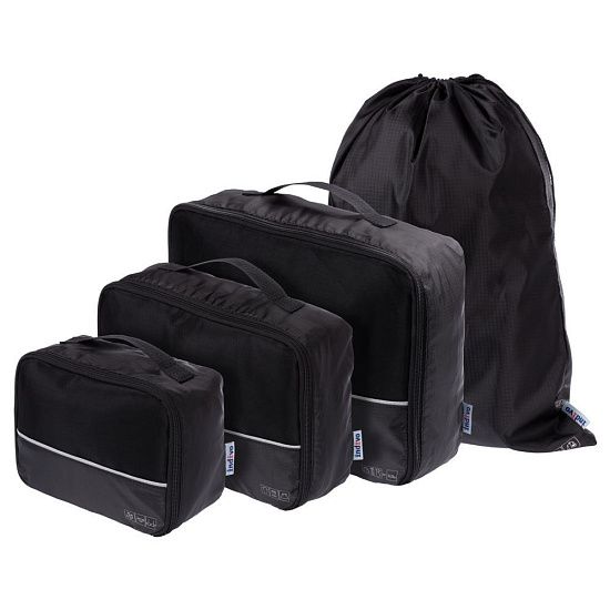 Дорожный набор сумок noJumble 4 в 1, черный - подробное фото