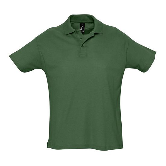 Рубашка поло мужская SUMMER 170, темно-зеленая - подробное фото