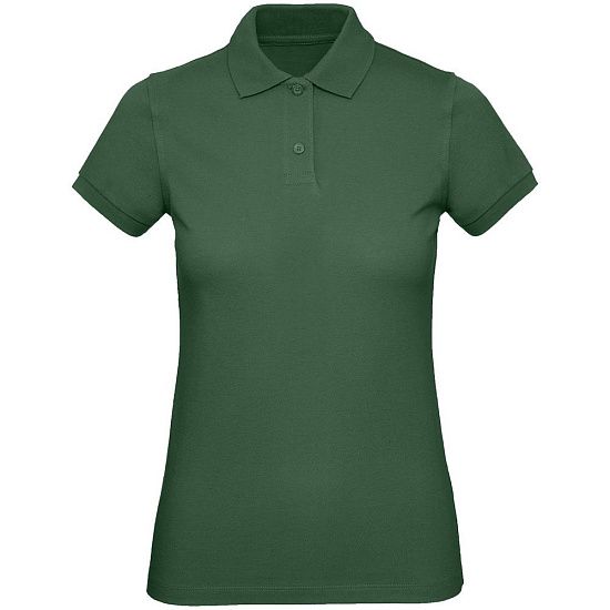 Рубашка поло женская Inspire, темно-зеленая - подробное фото