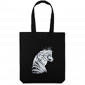 Холщовая сумка Like a Tiger, черная - фото