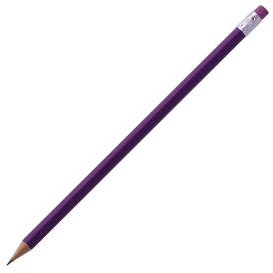 Карандаш простой Triangle с ластиком, фиолетовый - подробное фото