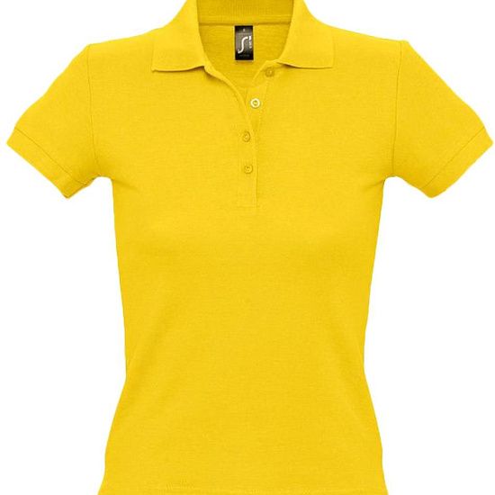 Рубашка поло женская PEOPLE 210, желтая - подробное фото