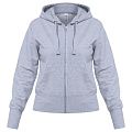 Толстовка женская Hooded Full Zip серый меланж