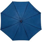 Зонт-трость Magic с проявляющимся цветочным рисунком, темно-синий - фото