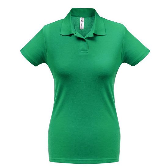 Рубашка поло женская ID.001 зеленая - подробное фото