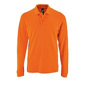 Рубашка поло мужская с длинным рукавом PERFECT LSL MEN, оранжевая - фото