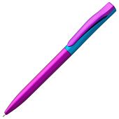 Ручка шариковая Pin Fashion, розово-голубой металлик - фото