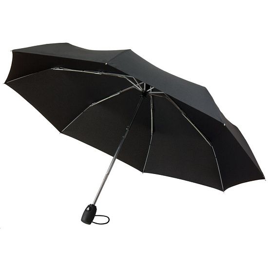 Зонт складной Comfort, черный - подробное фото