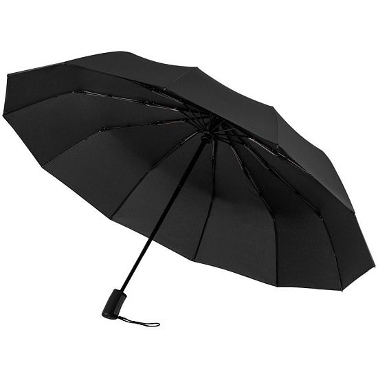 Зонт складной Fiber Magic Major, черный - подробное фото
