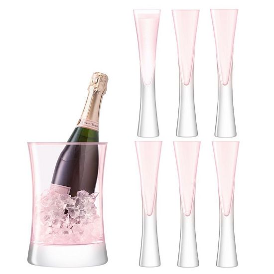 Набор для шампанского Moya, розовый - подробное фото