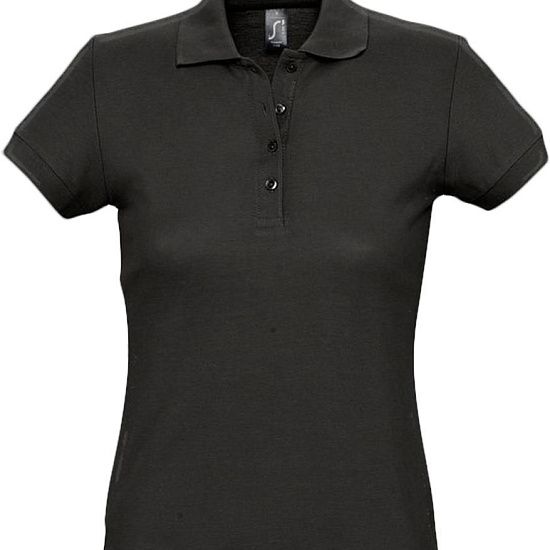 Рубашка поло женская PASSION 170, черная - подробное фото