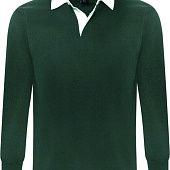 Рубашка поло мужская с длинным рукавом PACK 280 темно-зеленая - фото