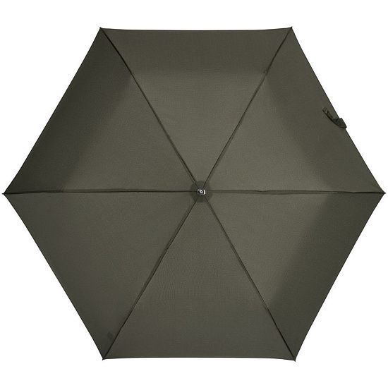 Зонт складной Rain Pro Mini Flat, зеленый (оливковый) - подробное фото