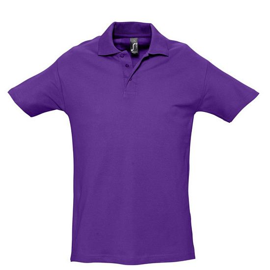 Рубашка поло мужская SPRING 210, темно-фиолетовая - подробное фото