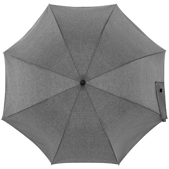 Зонт-трость rainVestment, светло-серый меланж - подробное фото