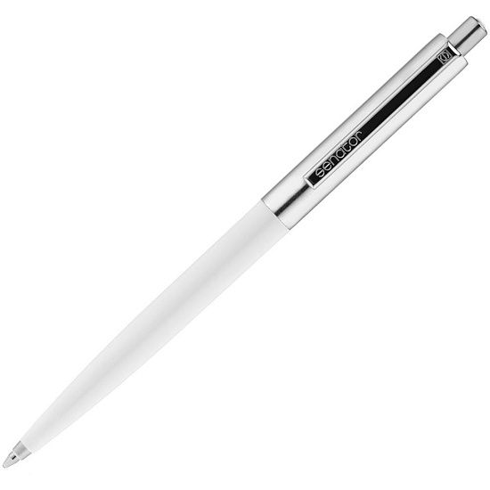 Ручка шариковая Senator Point Metal, белая - подробное фото