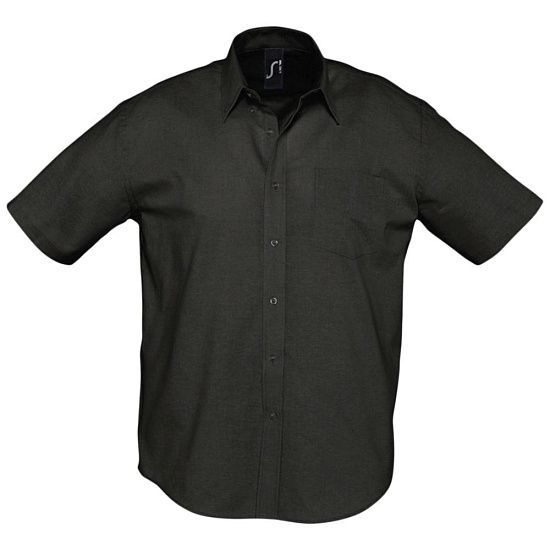 Рубашка мужская с коротким рукавом BRISBANE, черная - подробное фото