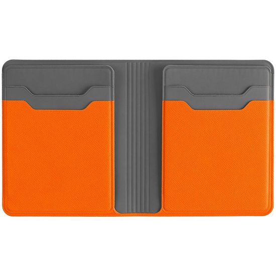 Картхолдер с отделением для купюр Dual, оранжевый - подробное фото