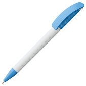 Ручка шариковая Prodir DS3 TPP Special, белая с голубым - фото