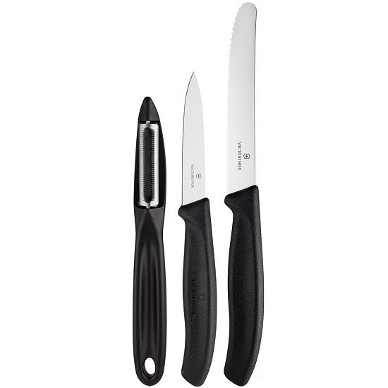 Набор ножей Victorinox Swiss Classic Paring, черный - подробное фото