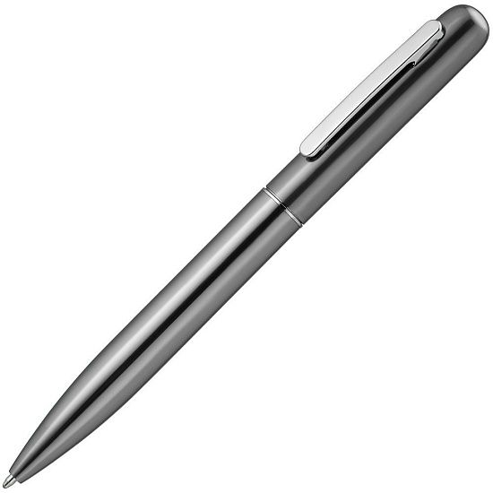Ручка шариковая Scribo, серо-стальная - подробное фото
