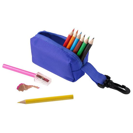 Набор Hobby с цветными карандашами и точилкой, синий - подробное фото