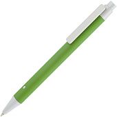 Ручка шариковая Button Up, зеленая с белым - фото