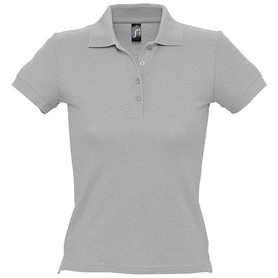Рубашка поло женская PEOPLE 210, серый меланж - подробное фото