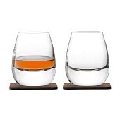 Набор стаканов Islay Whisky с деревянными подставками - фото