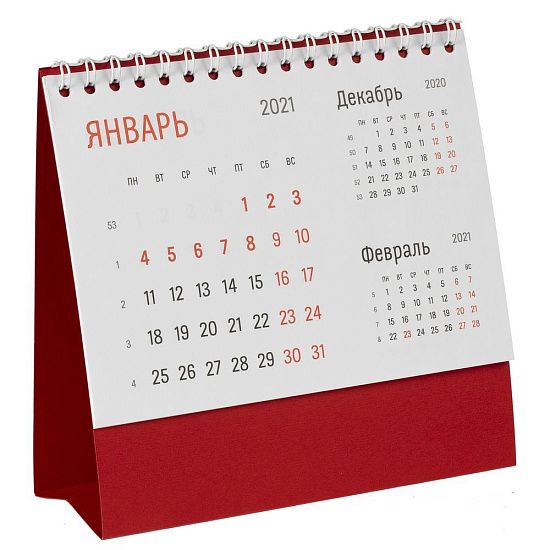 Календарь настольный Nettuno, красный - подробное фото