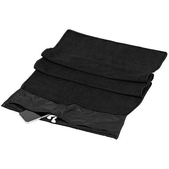 Полотенце для фитнеса Dry On, черное - подробное фото