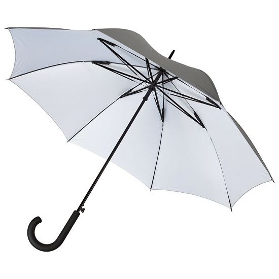Зонт-трость Wind, серебристый - подробное фото