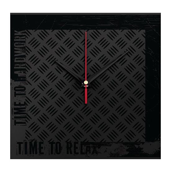 Часы настенные стеклянные Hard Work Black - подробное фото