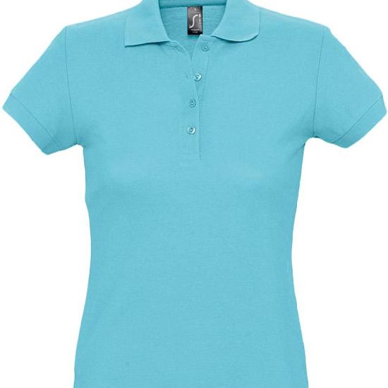 Рубашка поло женская PASSION 170, бирюзовая - подробное фото