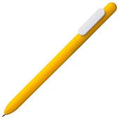 Ручка шариковая Slider, желтая с белым - фото