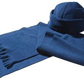 Комплект Unit Fleecy: шарф и шапка, синий - фото