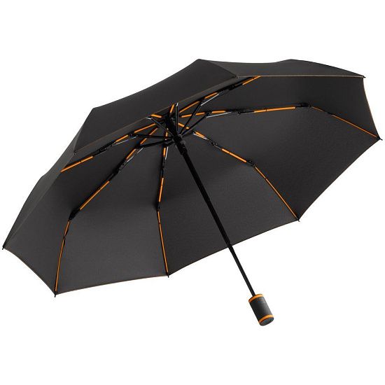 Зонт складной AOC Mini с цветными спицами, оранжевый - подробное фото