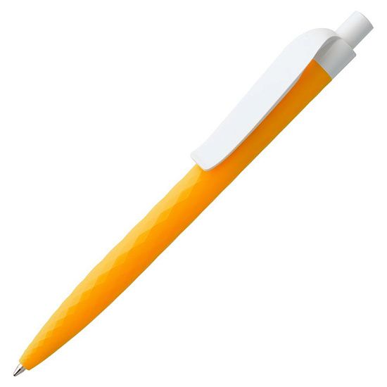 Ручка шариковая Prodir QS01 PMP-P, оранжевая с белым - подробное фото