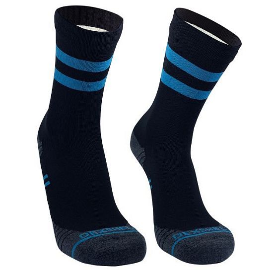 Водонепроницаемые носки Running Lite, черные с голубым - подробное фото