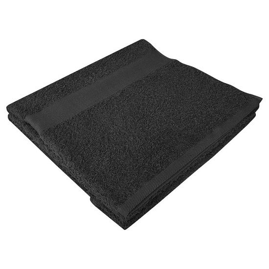 Полотенце махровое Soft Me Large, черное - подробное фото