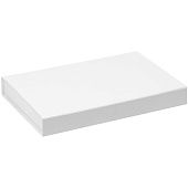 Коробка Silk с ложементом под ежедневник 13x21 см, флешку и ручку, белая - фото