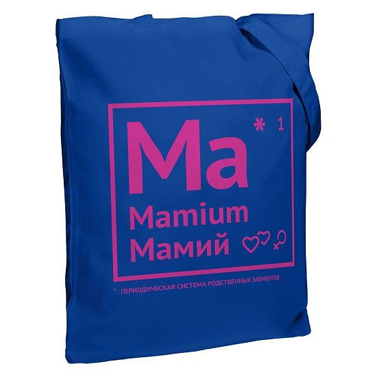 Холщовая сумка «Мамий», ярко-синяя - подробное фото