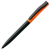Ручка шариковая Pin Special, черно-оранжевая - фото
