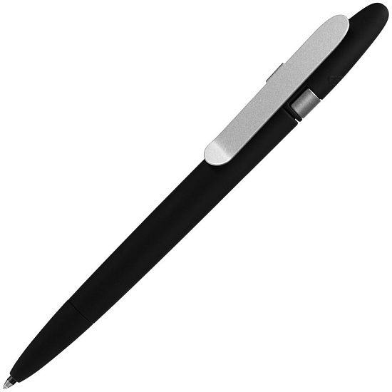 Ручка шариковая Prodir DS5 TSR Metal Clip, черная - подробное фото