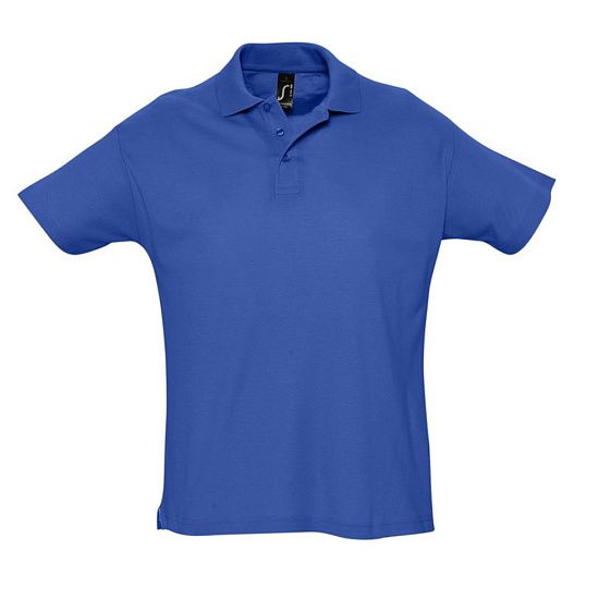 Рубашка поло мужская SUMMER 170, ярко-синяя (royal) - подробное фото