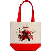 Холщовая сумка Carmen and Сarwoman, красная - фото