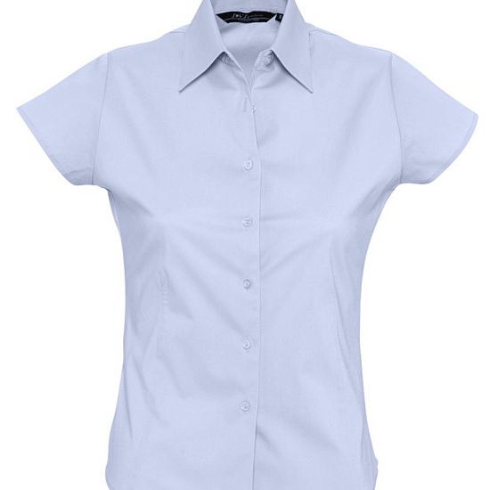 Рубашка женская с коротким рукавом EXCESS, голубая - подробное фото