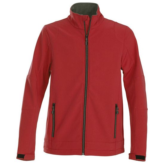 Куртка софтшелл мужская TRIAL, красная - подробное фото