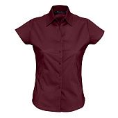Рубашка женская с коротким рукавом Excess, бордовая - фото