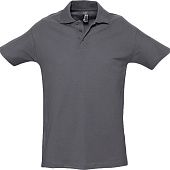 Рубашка поло мужская SPRING 210, темно-серая - фото